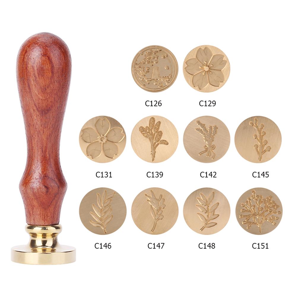 Деревянная ручка сургуч печать античный растительный узор сургуч штамп DIY ремесло инструмент