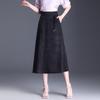 Юбка женская летняя длинная юбка весенняя женская маленькая черная с высокой талией a word женская свисающая средняя и длинная пышная юбка