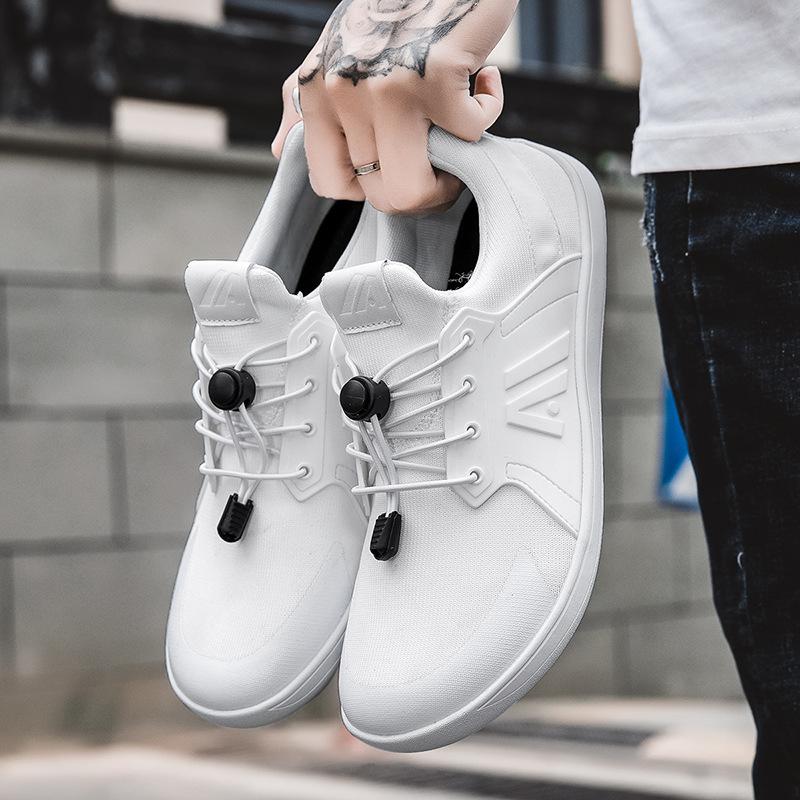 Модные синие повседневные кроссовки мужские широкие босоножки дышащая сетчатая мужская обувь с носком мягкие минималистичные балетки с нулевым перепадом высоты кроссовки с широким носком