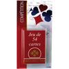 FRANCE CARTES - Jeu de 54 Cartes - Gauloise Rouge - Lot de 3 - Cartonnées Plastifiées