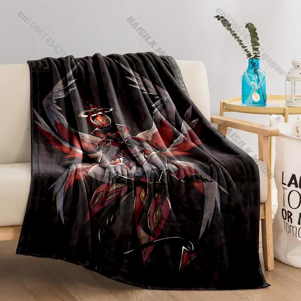 6 Sizes L-Luc1fer M0rningstar H-Hazbin Hotel Theme Print Blanket Home Travel Blanket Sofa Bedding Cover Blanket Wonderful Gift