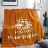 1PC Knvb Crest Custom Name Patterned Flannel Blanket Suitable For All Seasons For Home Decor Warmth And Comfort Gifts Holiday Present