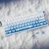 Оригинальные PBT кейкапы для клавиатуры с 74 клавишами, тема «Снежный тюлень», с боковой печатью, полупрозрачные, для механических клавиатур