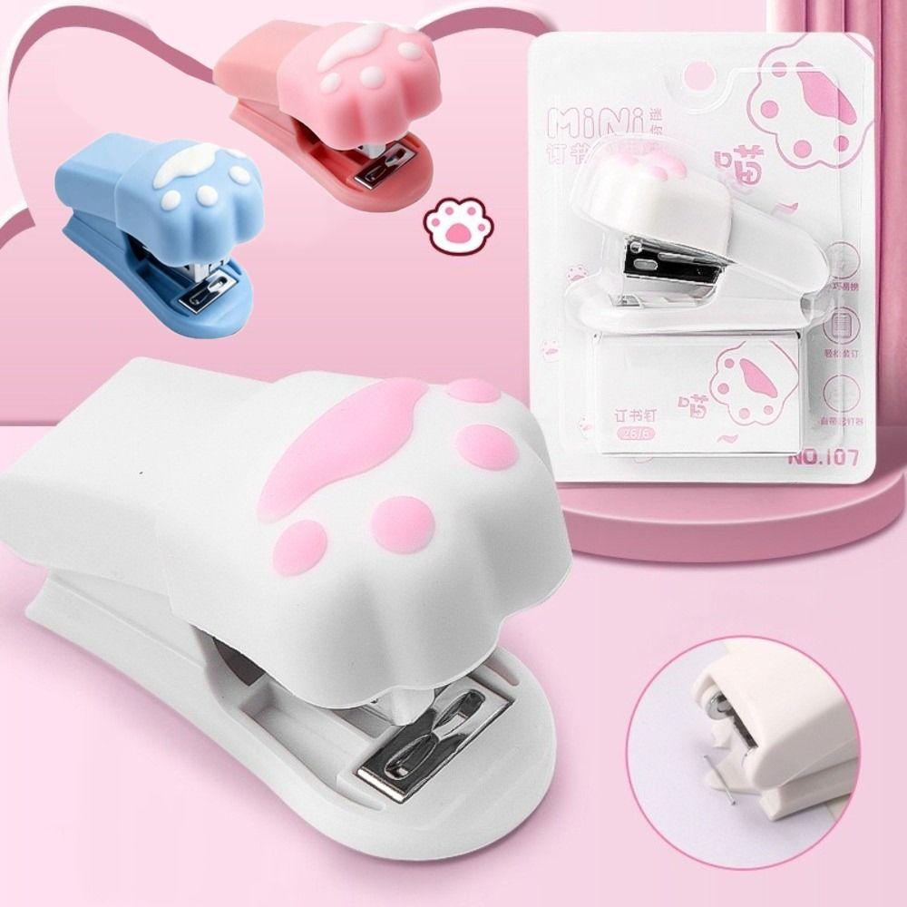 Cute Design Mini Stapler Set Multifunctional Cat Claw Stapler Durable Cat Paw Stapler Office Use