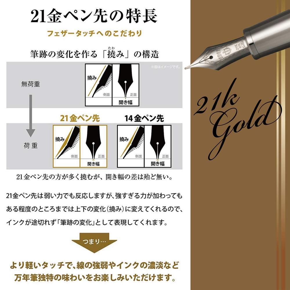 Sailor Fountain Pen Profit Black Luster Medium Point 11-3048-420