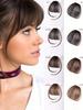 Synthetic Air Bangs Heat Resistant Hairpieces Hair Women Natural Short Black Brown Bangs Hair Clips For Extensions