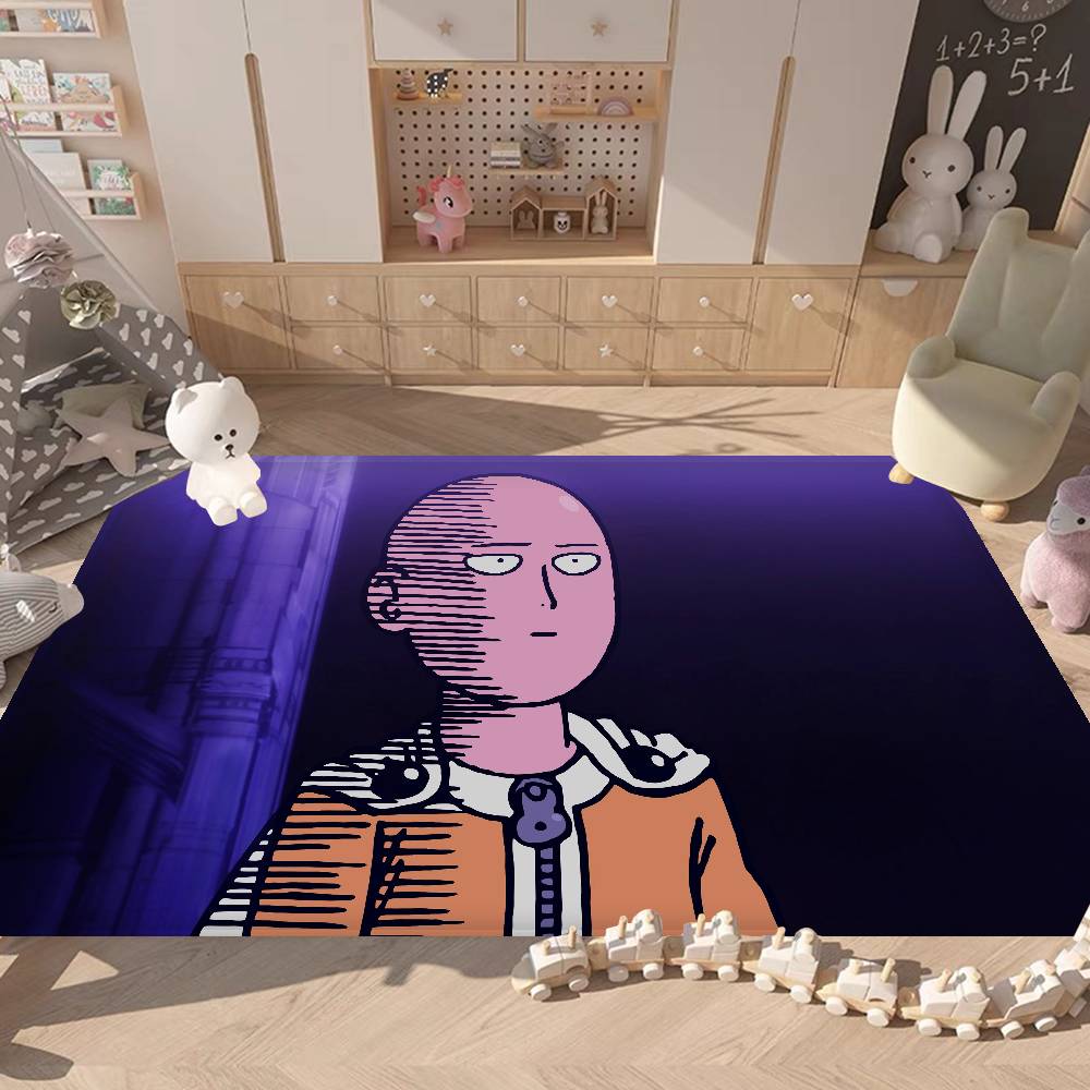 Superhero Anime One Punch Man Door Mat Kids Room Bedroom Decoration Balcony Anti-Slip Doormat Living Room Doormat Area Rug