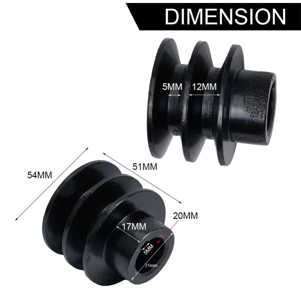 1Pcs Fits 20mm Bore Groove Engine Black Pulley ID 20mm ATV Go Kart Engines Accessory V Belt Pulley