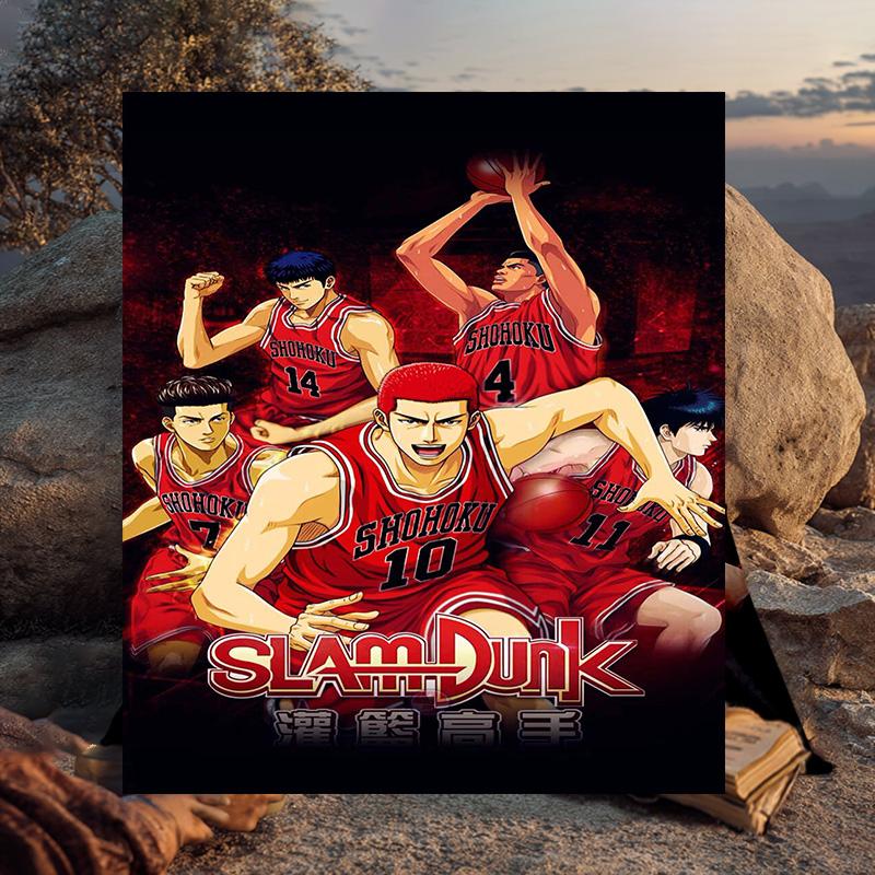 1PC Slam Basketball Heroes Flannel Blanket Gift, Suitable for Both Men And Women, Soft Ideal for Beds And Sofa, Birthday Or Christmas Gift