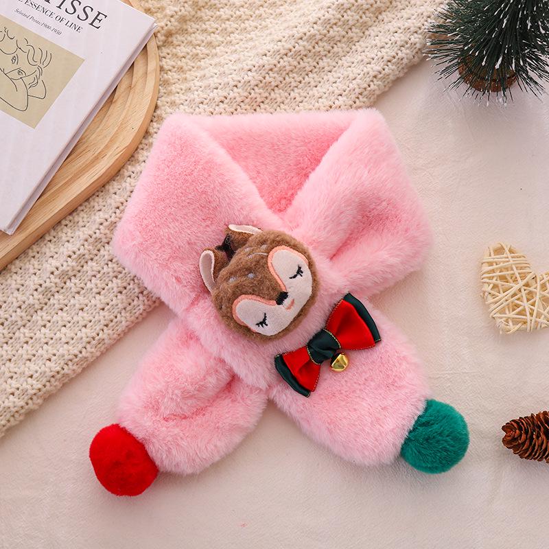 Рождественский снуд: Плюшевый зимний шарф-манишка для младенцев, малышей, мальчиков и девочек