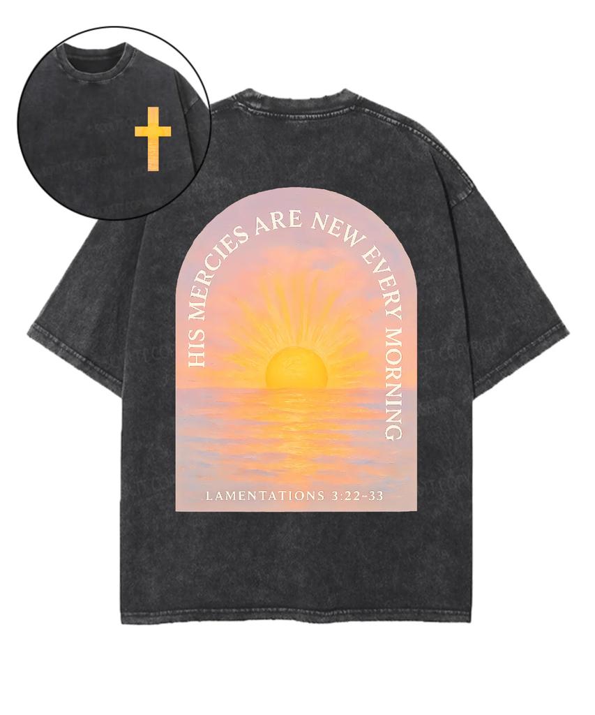 Gothic Y2k Art Painting Printed T-shirt Vintage Washed Oversized T Shirt Summer Short Sleeves Pure Cotton Tees Tops Men Clothing