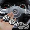 For Volkswagen For Volkswagen VW Golf Polo Passat GTI R Line R32 Jetta MK4 Car Steering Wheel Center Emblem Badge Stickers Interior Accessories zs0