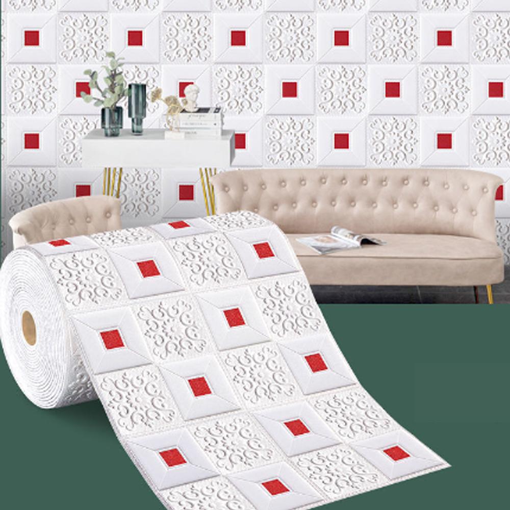 1-10 шт. 70 см x 1 м 3D Потолочный Высокое качество Наклейка на стену Самоклеящаяся Пенопанель Обои Спальня Домашнее украшение Водонепроницаемый