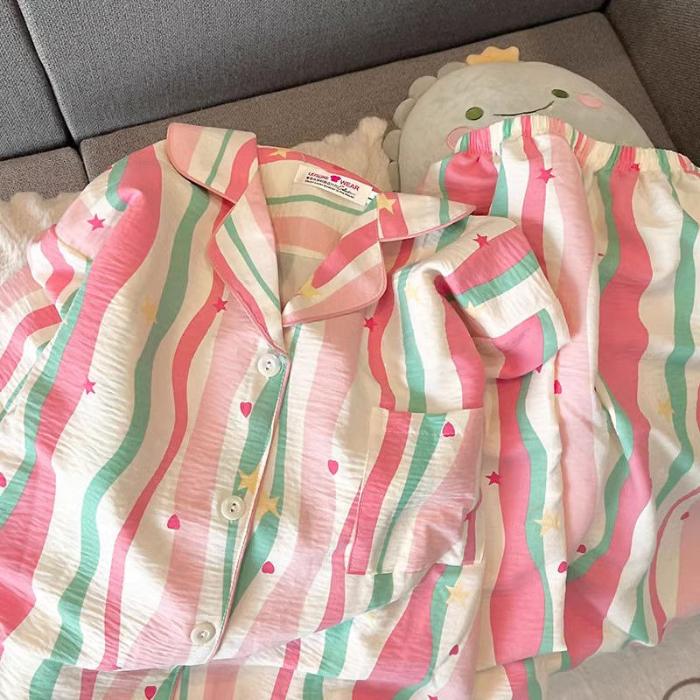 Print Cute Panda Women's Pajamas Set Autumn Spring Sleepwear Long Sleeve Tops and Pants Pajama 2 Piece Suit Nightwear Loungewear