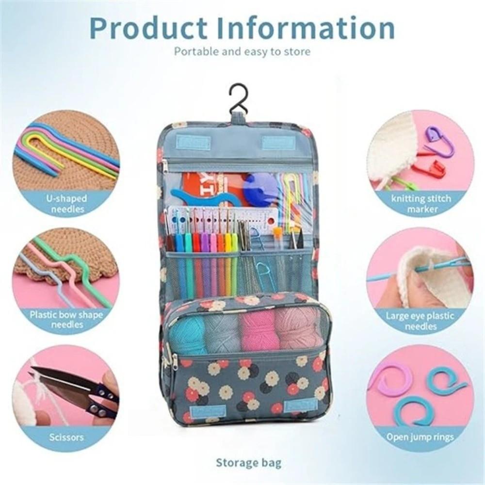 130pcs/set Weaving Accessories Knitting Crochet Hook Set DIY Sewing Tool  Women