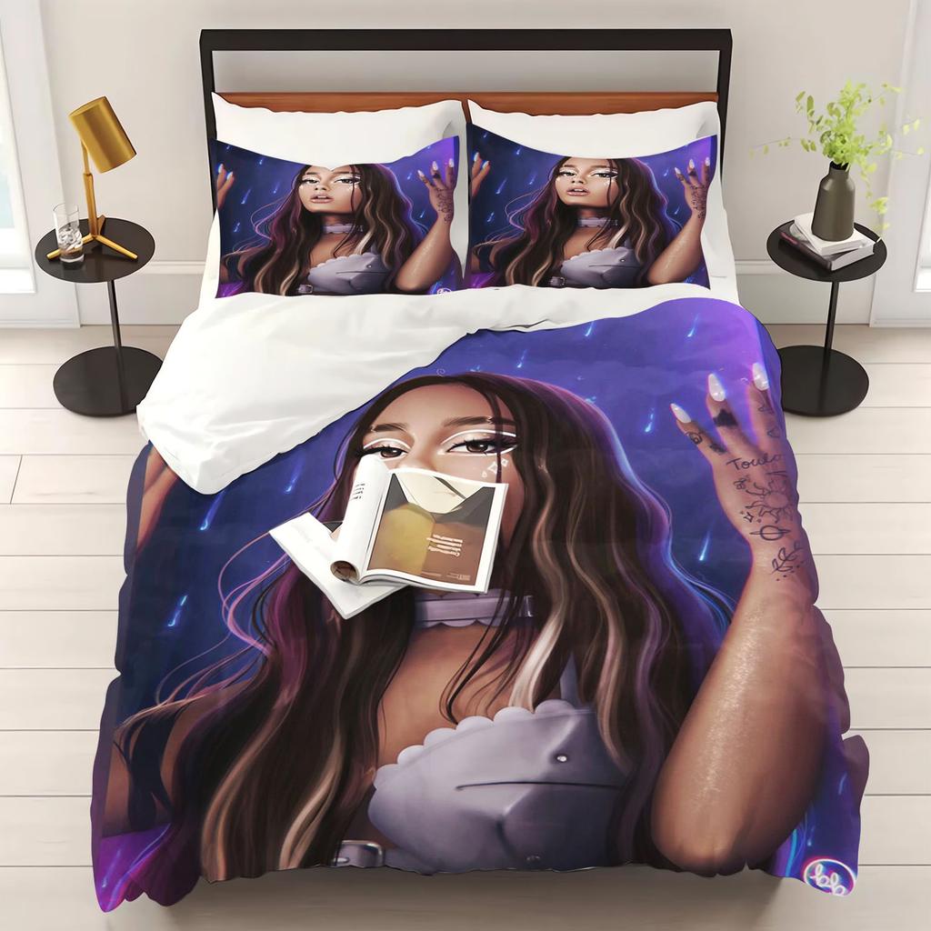 Star Duvet Cover Sets Ariana Grande Bedding Set Famous Anime Comforter Bed Linen Twin Queen King Single Size Dropshipping Gift