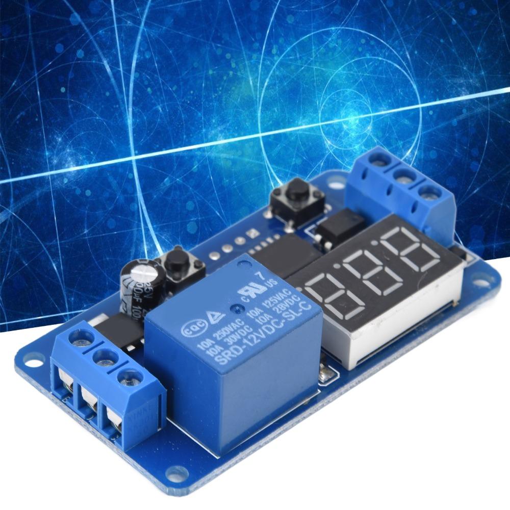 12V Timer Relay Module with LED Display Relay Module with LED Display Electronic Projects