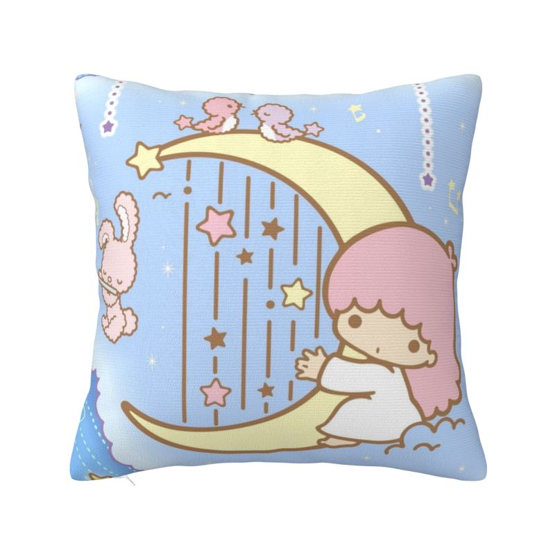 Пользовательские наволочки с мультяшными персонажами Sanrio Little Twin Stars Кики и Лала, мягкая нордическая декоративная подушка для автомобиля, дивана