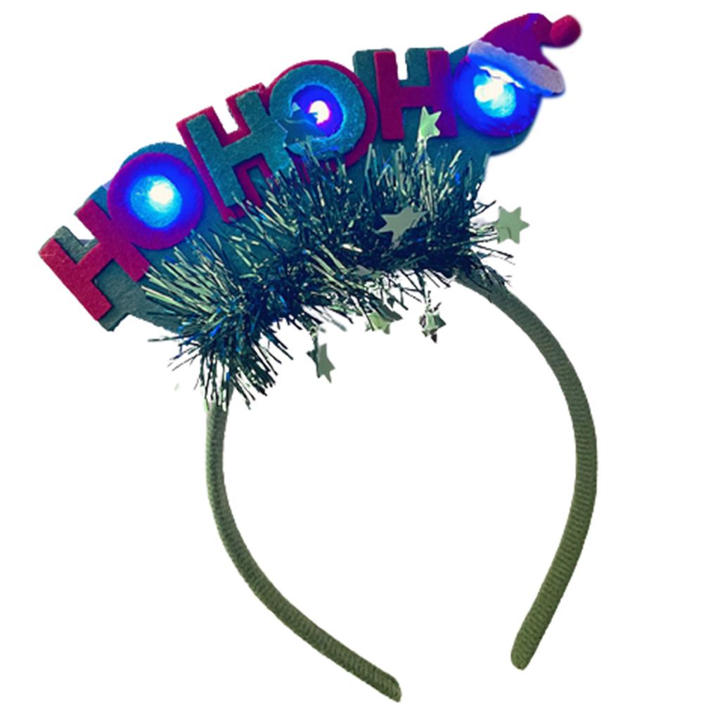 Светодиодный светящийся рождественский ободок для волос для всех возрастов, ободок для волос для новогодней вечеринки, праздничные аксессуары для вечеринки, праздничные украшения для волос