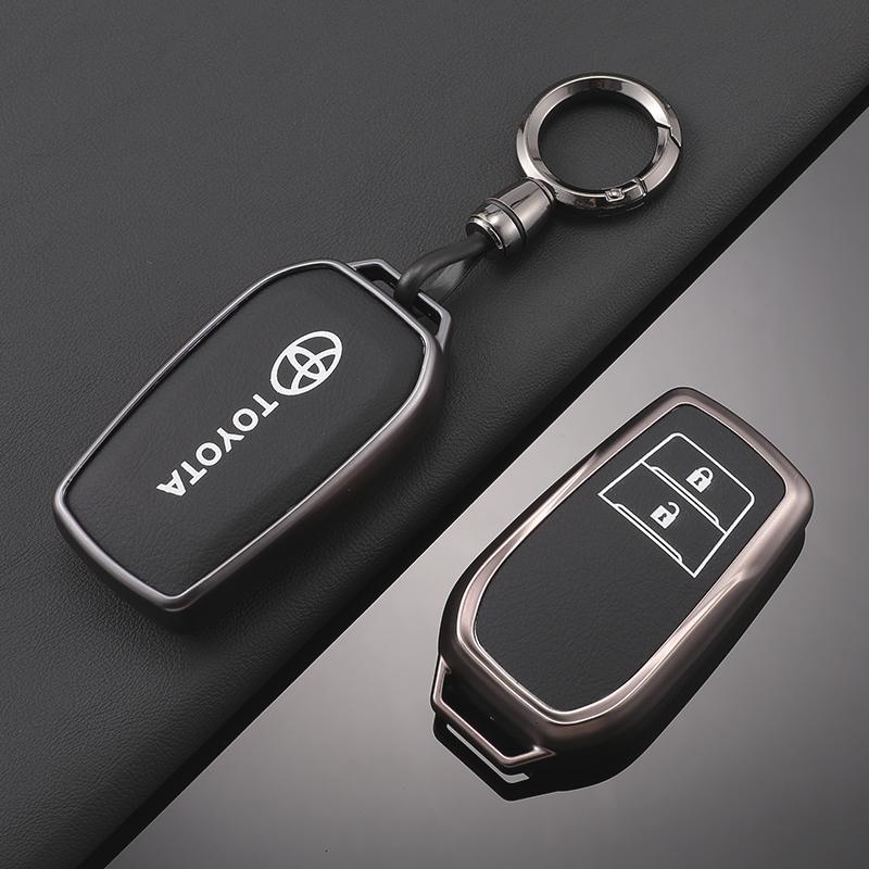 Кожаный чехол-брелок для автомобильного ключа для Toyota RAV4 Crown Hilux Fortuner Yaris Prius Corolla Camry Land Cruiser Avensis Verso Prado C