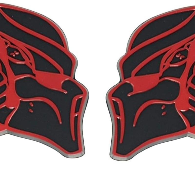 Predator Emblem, Custom 3D Exterior Automotive Accessories, Universal Fit for Car, Truck, SUV (Set of 2) (Red)