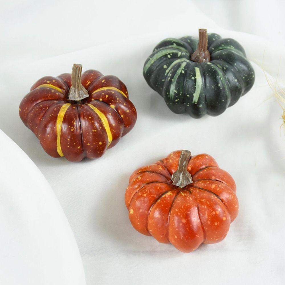 3D Simulated Foam Pumpkin Durable Pumpkin Model Fake Vegetable Artificial Pumpkin Party