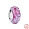925 Sterling Silver Glass Beads Charms for Jewelry DIY Making Fit Original Bracelets Bangles for Women Gift