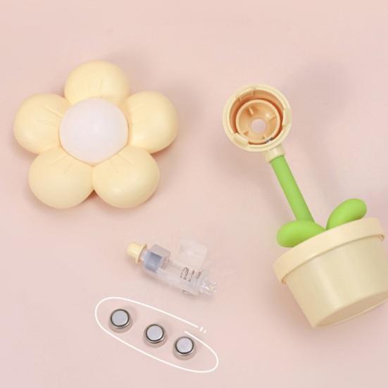 Светодиодная цветочная лампа с мерцанием, мягкое освещение, защита глаз, компактный размер, цветочный горшок, ночник, украшение для рабочего стола