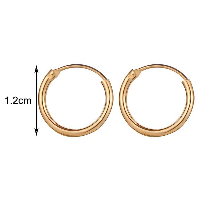 Панк 3 размера Простые серьги-кольца маленького размера для женщин и девушек Хип-хоп Золотой Серебристый цвет Геометрические круглые серьги Ювелирные изделия KTJ