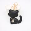 1 шт. Автомобильный кулон, красочный брелок, индивидуальный кожаный кулон, милый брелок-кошелек из искусственной кожи с изображением мультяшного кота