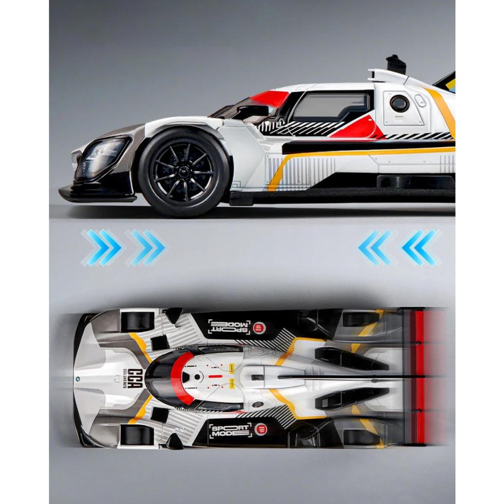 1/24 BMW M Hybrid V8 Super Racing Металлическая модель автомобиля Звук и свет Детская игрушка Коллекционная вещь Подарок на день рождения