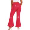 Women High Waist Sparkling Pants Wide Leg Flared Trousers Sequin Bling Party Slacks Glitter Night Out Pants Clubwear