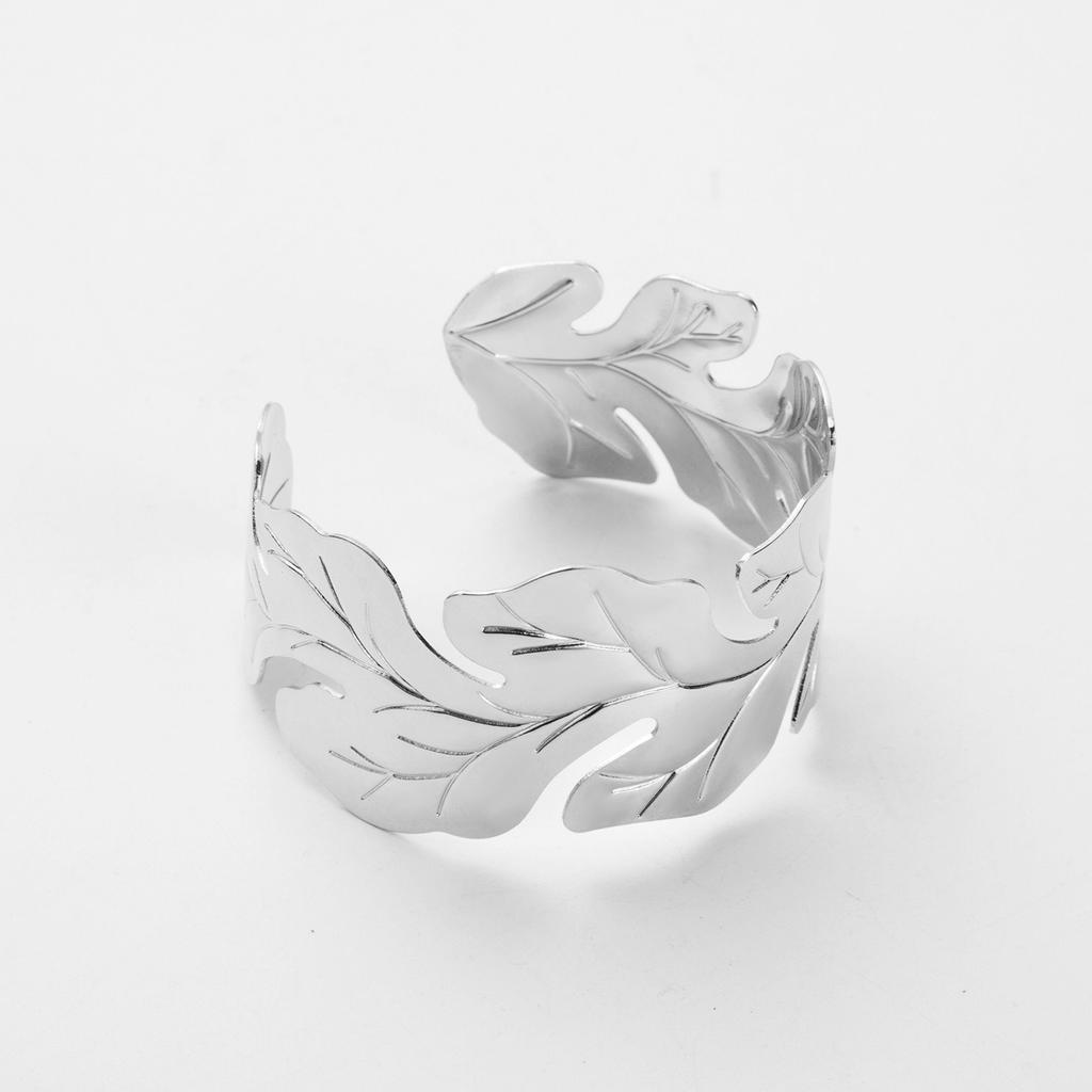 Fashion Personalized Leaf Open Bracelet For Women Ladies