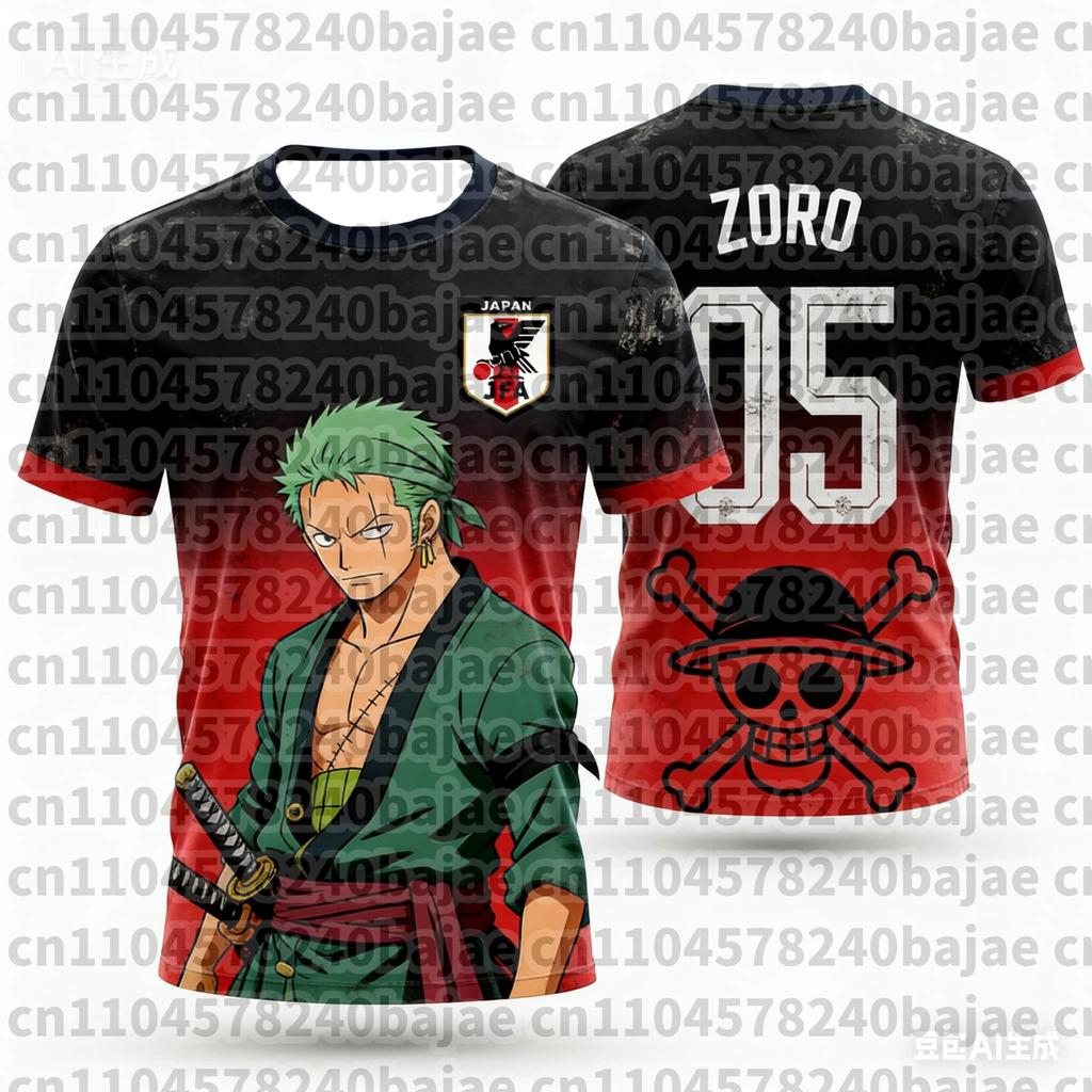 2026 Япония One Piece Луффи Футбольная Майка Футболка Детская Футбольная Специальная Майка Комплект Взрослая Мужская Быстросохнущая Толстовка