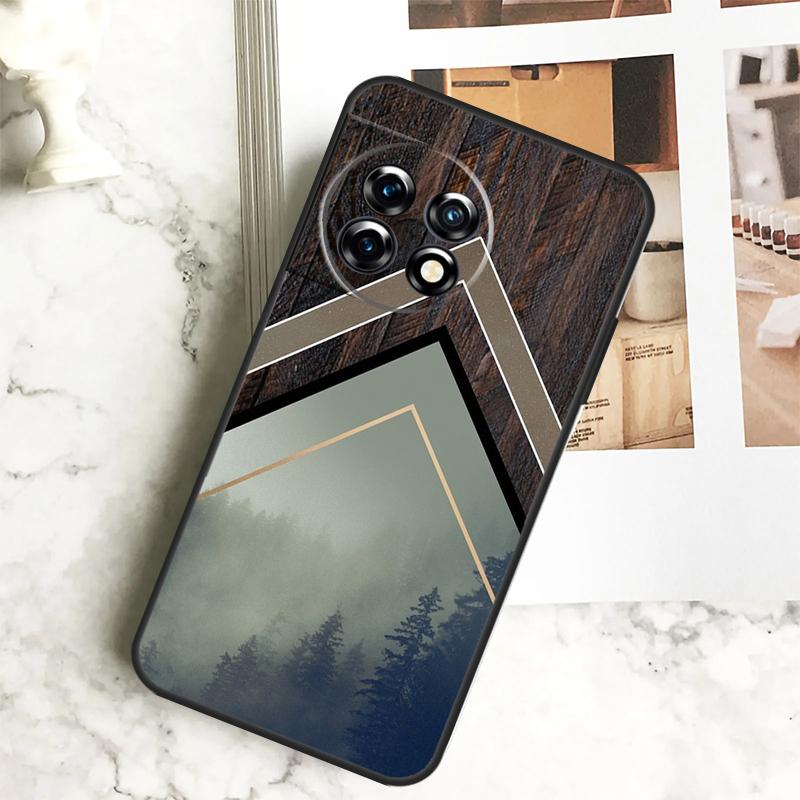 Лесная Геометрия Дерево Природа Чехол Для OnePlus 12R 12 11 9 10 Pro 10R 9R 8T 10T Nord CE 2 3 Lite 2T N10 N20 N30 CE4 Обложка