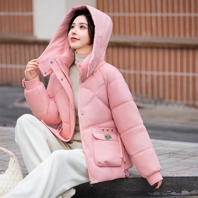 Зимняя женская короткая куртка-пуховик из утолщенного хлопка, свободное рабочее пальто