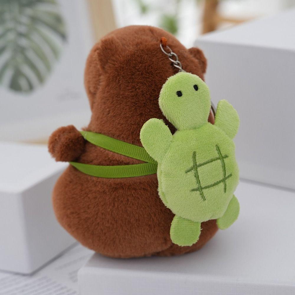 Cute Toy Simulation Capybara Pendant Cartoon Capybara Fluffty Animal Doll Birthday Gift