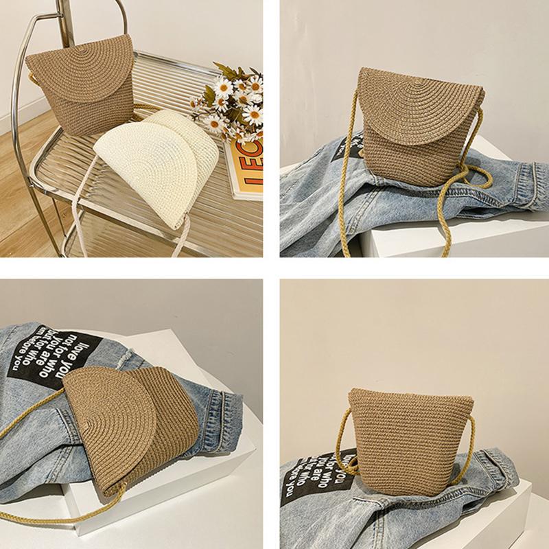 Yogodlns Новая маленькая свежая сумочка, французская соломенная тканая сумка, сумка на плечо, сумка серии Sen, пасторальная сумка через плечо, летняя сумка