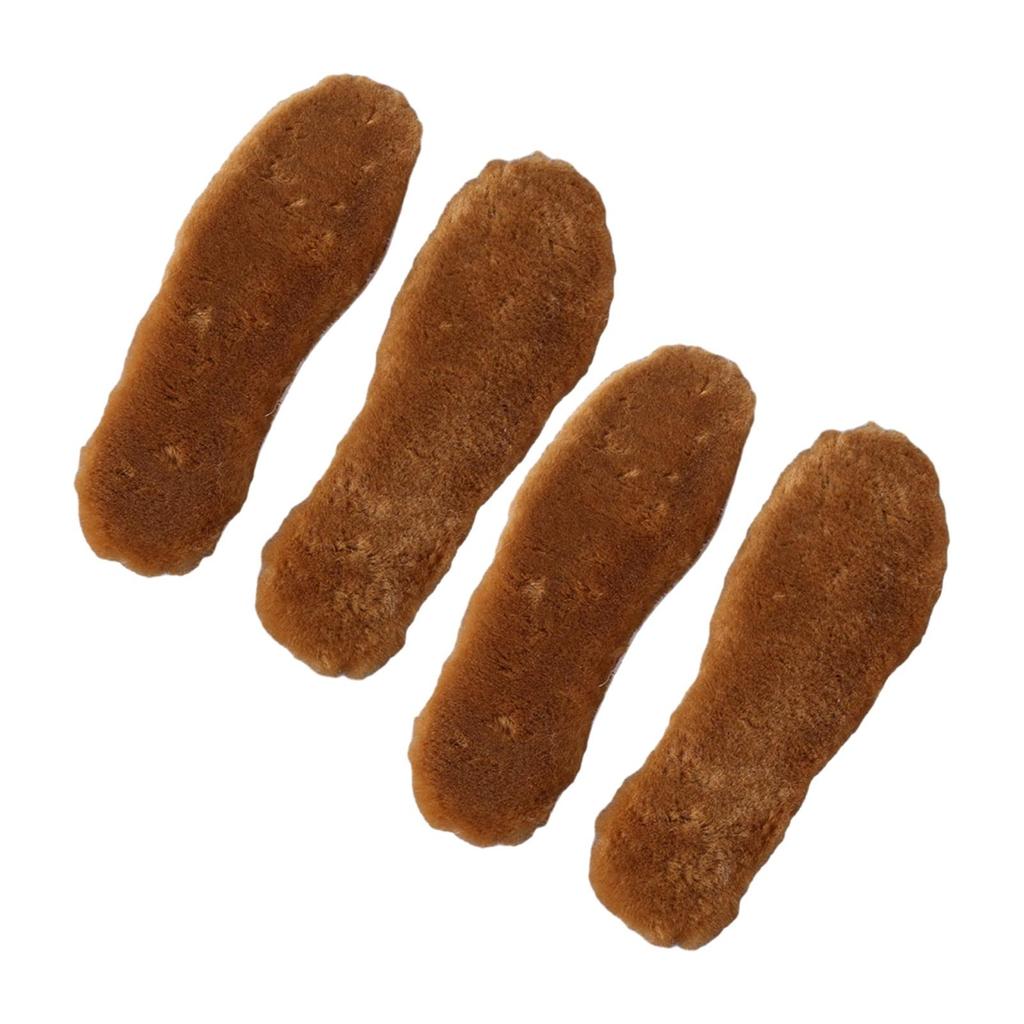 2 Pairs Shoe Insole Insert Fall Winter Warm Thick Fuzzy Wool Blend Soft Cushioning Men Women Snow Boot Inner Sole Foot Pad