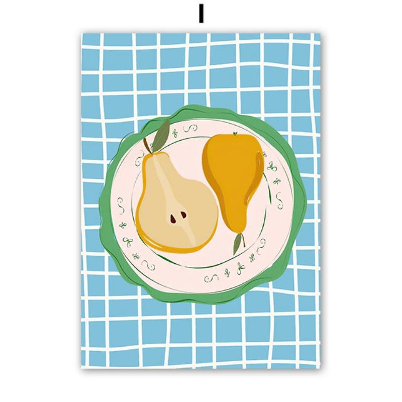 Ретро Цветы Фруктовая Ваза Галерея Красочный Фанки Постеры и Принты Простой Настенный Арт Холст Картина Картинки Для Декора Гостиной