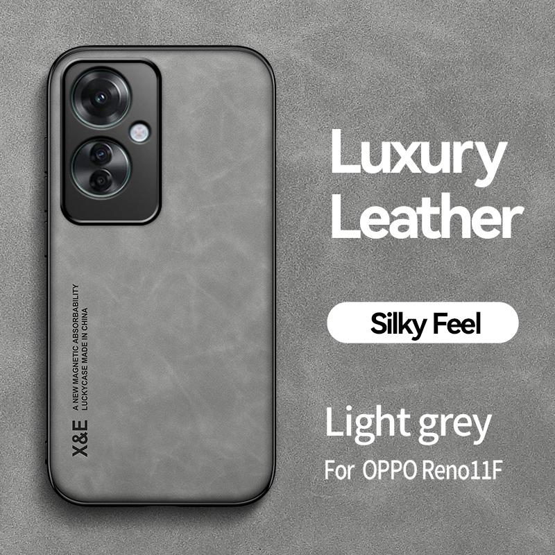For OPPO Reno 11F 5G 6.7" Case Luxury Magnetic Leather Car Holder Phone Case For OPPO Reno11 F 11F 5g Shockproof Soft Back Cover