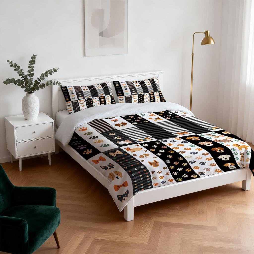 Euphoria Season 3 - Dog Print Duvet Cover Set, Soft, Skin-Friendly, And Comfortable, Suitable For Teenagers' Bedrooms.