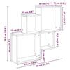 VidaXL Étagère murale vieux bois 80x15x78,5 cm bois d'ingénierie, étagère flottante, étagère suspendue, étagère murale 856610