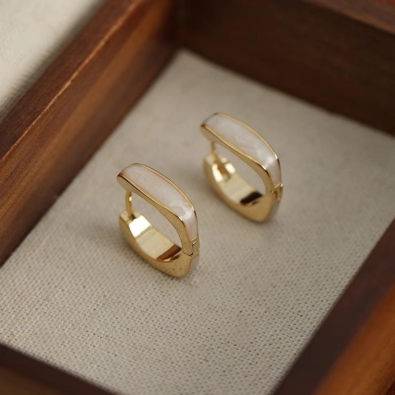 Квадратные серьги-клипсы для женщин, серьги-клипсы с нишевым дизайном