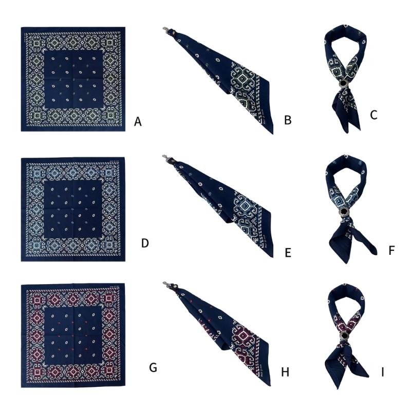 Stylish Ethnic Bandanas for Hip Hop Enthusiasts Breathable Square Scarf and Headwear Unisex Hair Accessory for Women
