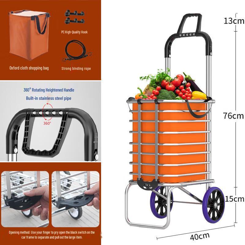 Zhongbisheng Foldable Aluminum Alloy Utility Cart