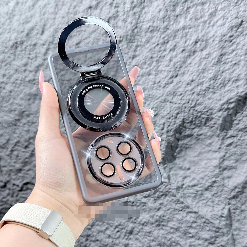 Для OPPO Realme 12 Pro Plus 12+ чехол из прозрачного мягкого ТПУ с кольцевой подставкой, защитная задняя крышка с магнитной линзой, чехол для Realme12 11Pro Plus 10 9i Shell