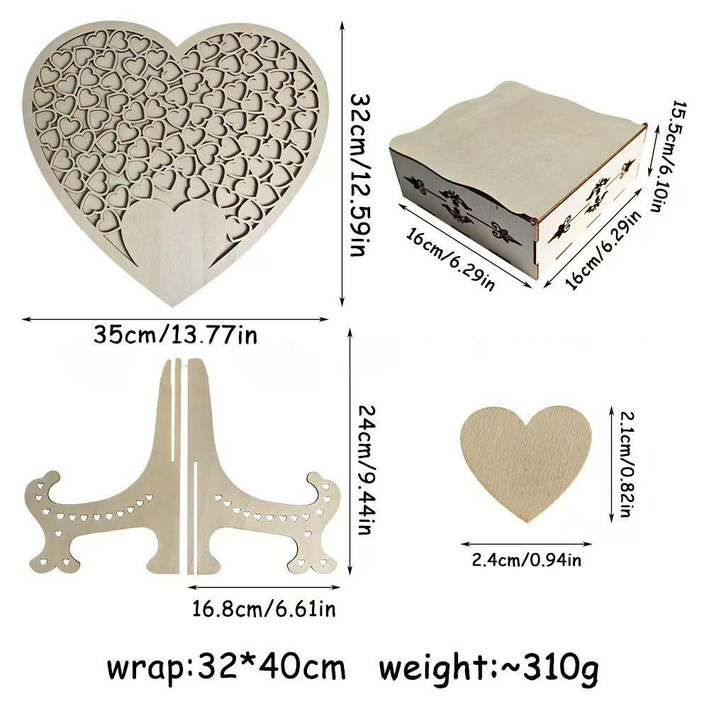 Creative Design Wooden Hearts Guest Book Wooden Hearts Message Board  Wedding Anniversary