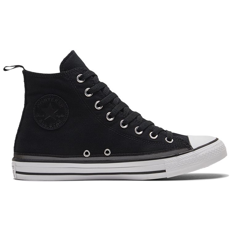 Converse Chuck Taylor All Star Удобные Модные Высокие Кеды из Канваса Унисекс Черно-Белые 169403C