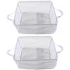 1/2/3/4pcs Closet Clothes Organizers Clothes Underwear Transparent Storage Box Stainless Steel Frame Wardrobe Storage Organizer